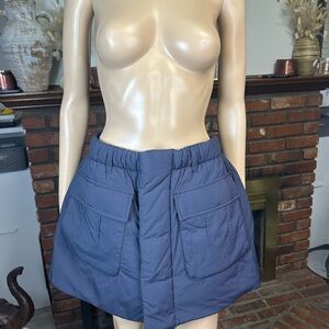 Women's Navy Snow Quilted Skort